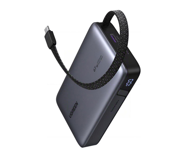 UGREEN Powerbank 20000mAh PB550 USB + USB-C 67W wbudowany kabel - 1513448 - zdjęcie 3